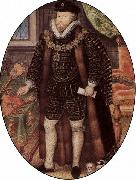 Nicholas Hilliard Portrat des Sir Christopher Hatton oil painting on canvas